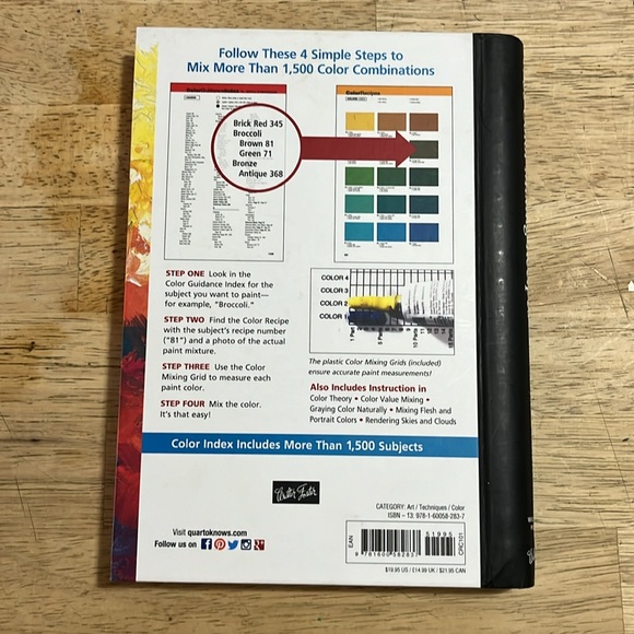 Walter Foster 1500 Color Mixing Recipes for Oil, Acrylic & Watercolor - Picture 2 of 7